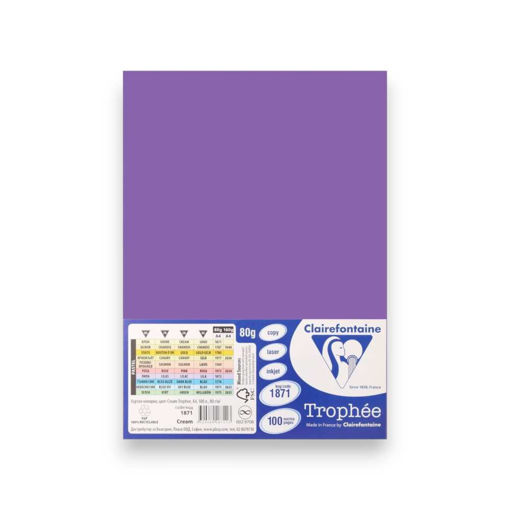 Picture of COLOURED PAPER A4 PURPLE X1 80GSM